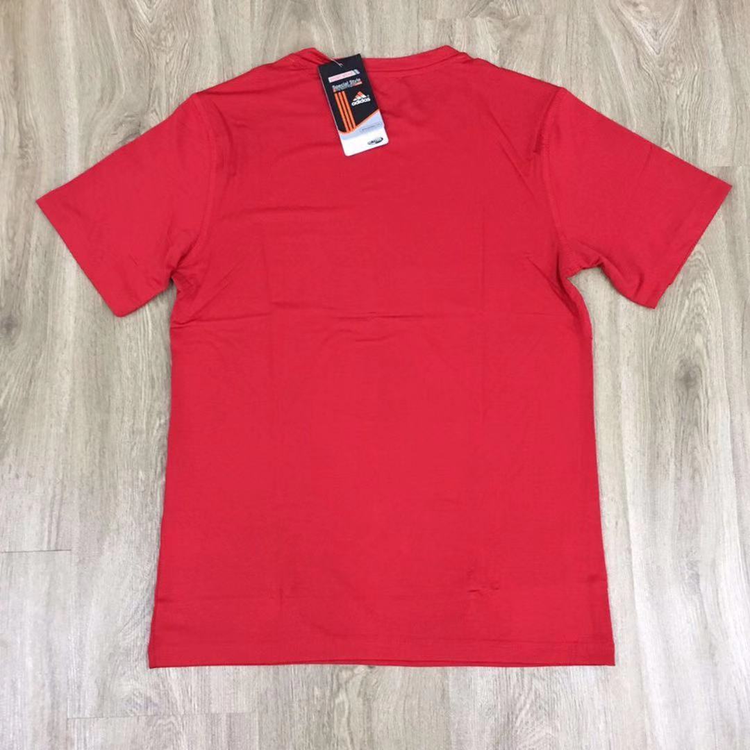 (RED S)Adidas Sport Wear T-Shirt Men Round Neck Style(Ready Stock)